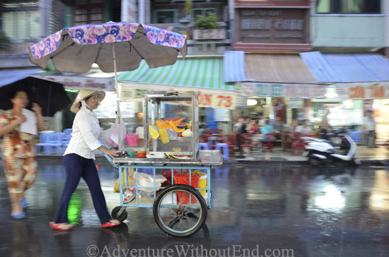 Saigon Cart in Rain